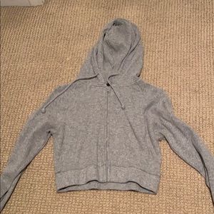 Forever 21 cropped hoodie zip up